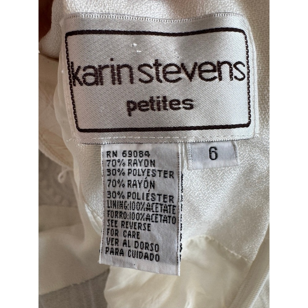 karin stevens White Long Sleeve Midi Dress Soutache Embroidery Collar Bolero 6P - Picture 15 of 16